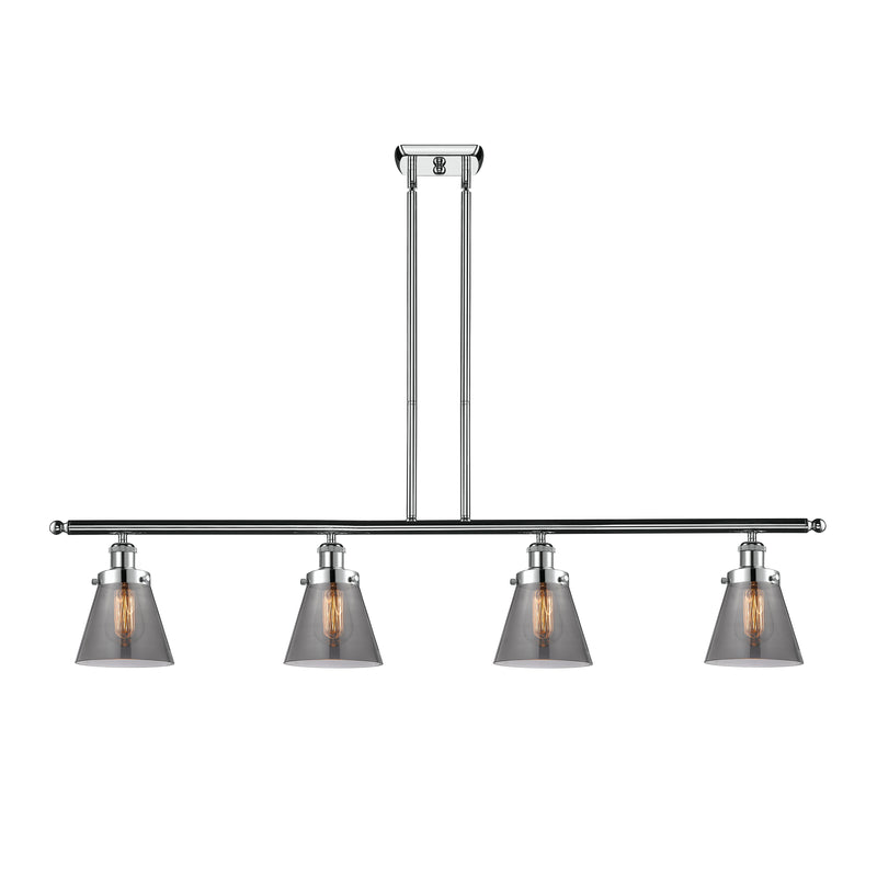 Cone Island Light shown in the Polished Chrome finish with a Plated Smoke shade