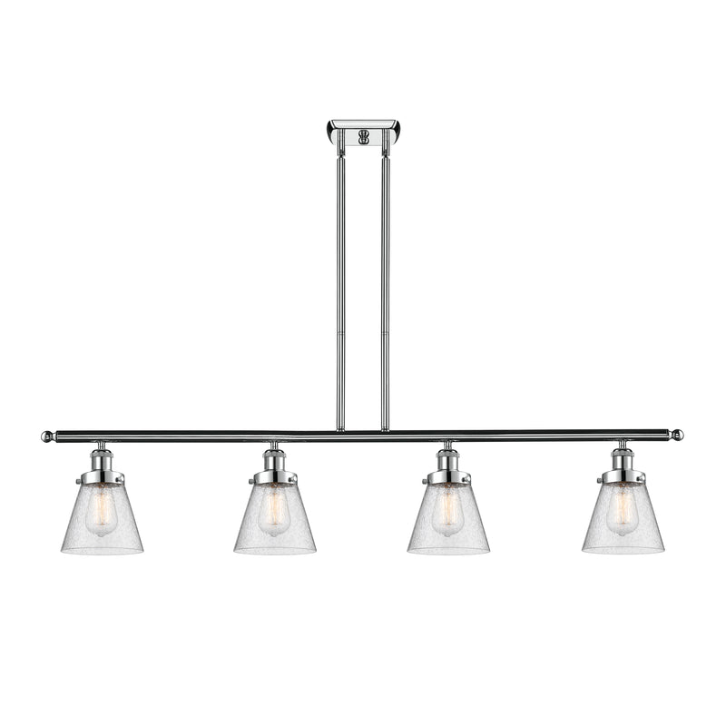 Cone Island Light shown in the Polished Chrome finish with a Seedy shade