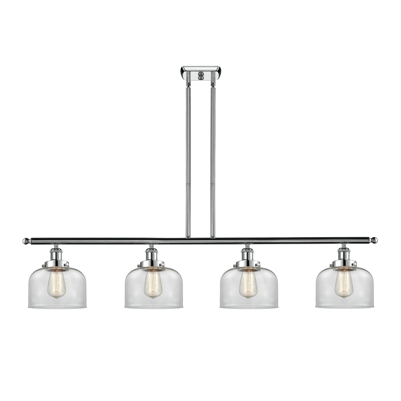 Bell Island Light shown in the Polished Chrome finish with a Clear shade