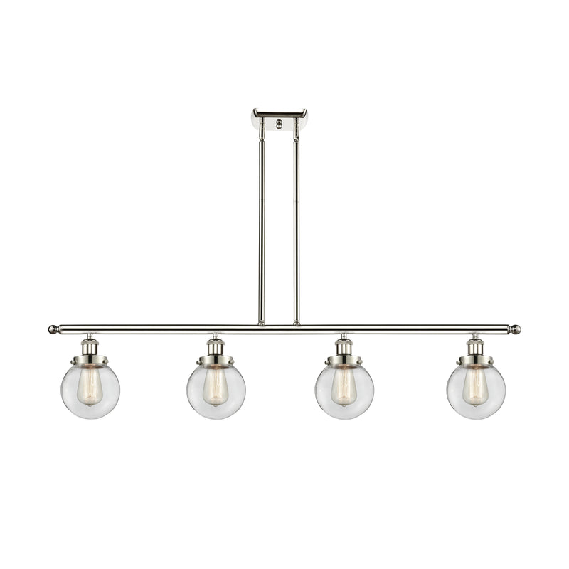 Beacon Island Light shown in the Polished Nickel finish with a Clear shade