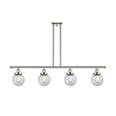 Beacon Island Light shown in the Polished Nickel finish with a Seedy shade