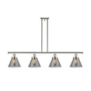 Cone Island Light shown in the Polished Nickel finish with a Plated Smoke shade