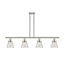 Cone Island Light shown in the Polished Nickel finish with a Clear shade