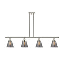 Cone Island Light shown in the Polished Nickel finish with a Plated Smoke shade