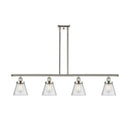 Cone Island Light shown in the Polished Nickel finish with a Seedy shade