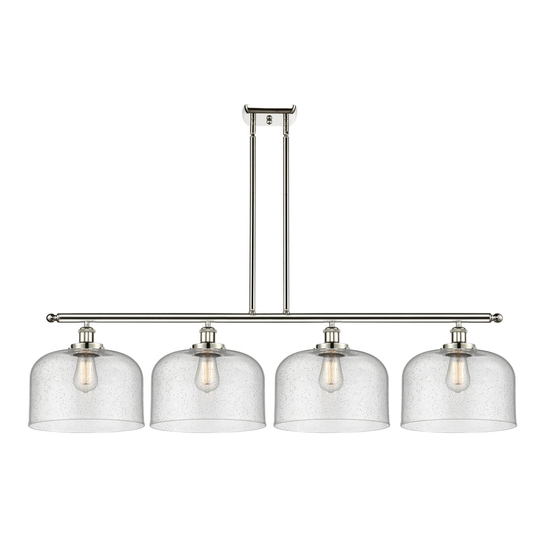 Bell Island Light shown in the Polished Nickel finish with a Seedy shade