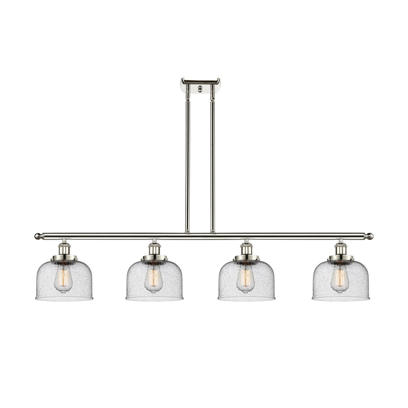 Bell Island Light shown in the Polished Nickel finish with a Seedy shade