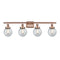 Beacon Bath Vanity Light shown in the Antique Copper finish with a Seedy shade