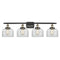 Bell Bath Vanity Light shown in the Black Antique Brass finish with a Clear shade