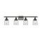 Bell Bath Vanity Light shown in the Oil Rubbed Bronze finish with a Clear shade