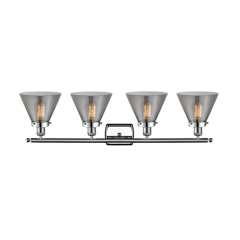 Innovations Lighting Large Cone 4 Light Bath Vanity Light Part Of The Ballston Collection 916-4W-PC-G43-LED