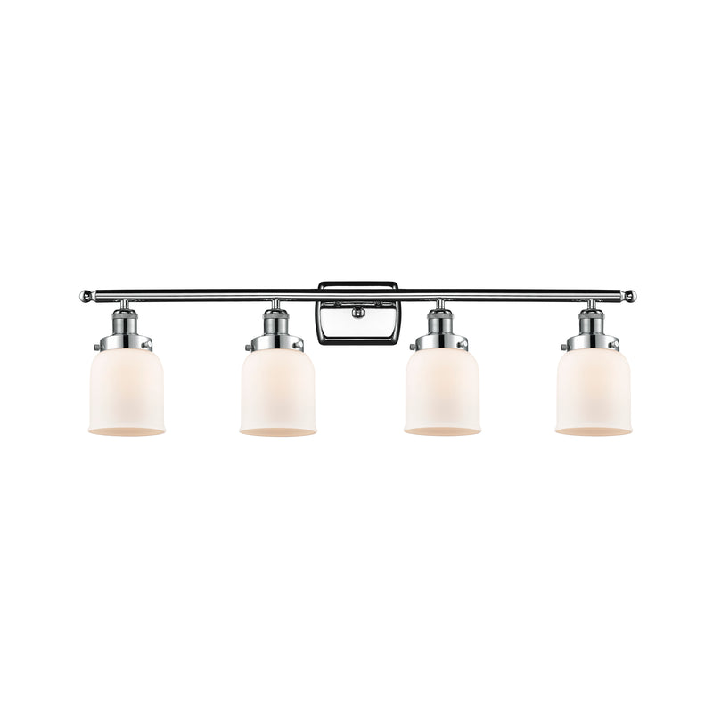 Bell Bath Vanity Light shown in the Polished Chrome finish with a Matte White shade