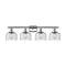 Bell Bath Vanity Light shown in the Polished Chrome finish with a Seedy shade