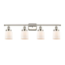 Bell Bath Vanity Light shown in the Polished Nickel finish with a Matte White shade