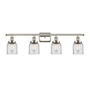 Bell Bath Vanity Light shown in the Polished Nickel finish with a Clear shade