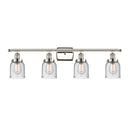 Bell Bath Vanity Light shown in the Polished Nickel finish with a Seedy shade