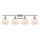 Bell Bath Vanity Light shown in the Polished Nickel finish with a Matte White shade