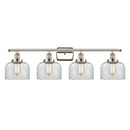 Bell Bath Vanity Light shown in the Polished Nickel finish with a Clear shade