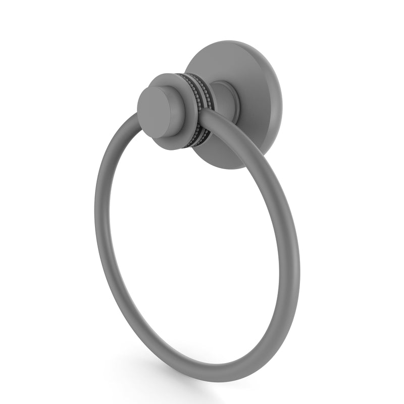 Allied Brass Mercury Collection Towel Ring with Dotted Accent 916D-GYM