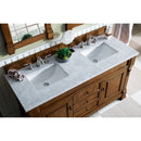 James Martin Brookfield 60" Country Oak Double Vanity with 3 cm Carrara Marble Top 147-114-5671-3CAR