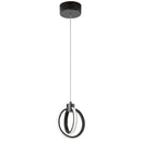 Dainolite 14W Pendant Matte Black with White Silicone Diffuser 9228-614LEDP-MB