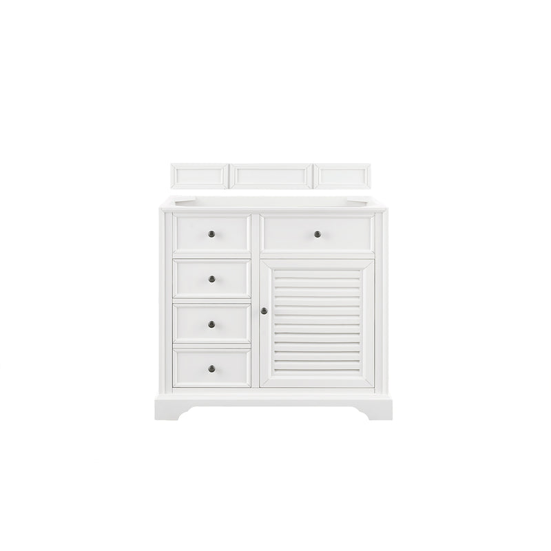 James Martin Savannah 36" Single Vanity Cabinet Bright White 238-104-V36-BW