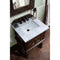 James Martin Balmoral 26" Single Vanity Cabinet Antique Walnut with 3 cm Carrara Marble Top 150-V26-ANW-3CAR