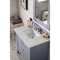 James Martin Palisades 36" Single Vanity Silver Gray with 3 cm Eternal Jasmine Pearl Quartz Top 527-V36-SL-3EJP