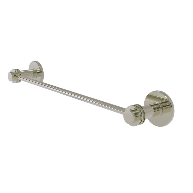 Allied Brass Mercury Collection 36 Inch Towel Bar with Dotted Accent 931D-36-PNI