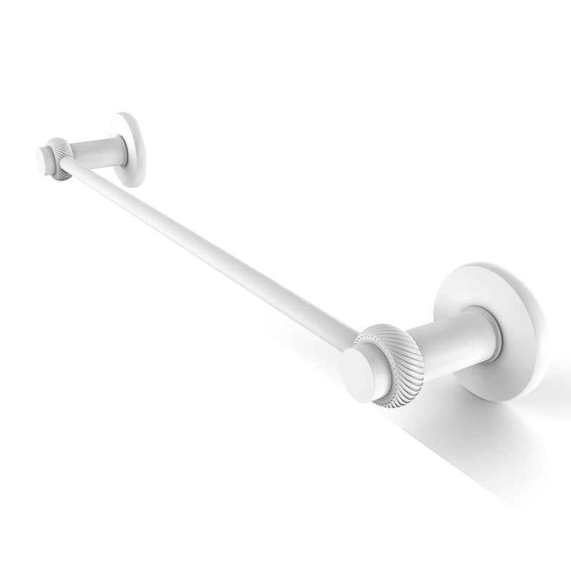 Allied Brass Mercury Collection 24 Inch Towel Bar with Twist Accent 931T-24-WHM