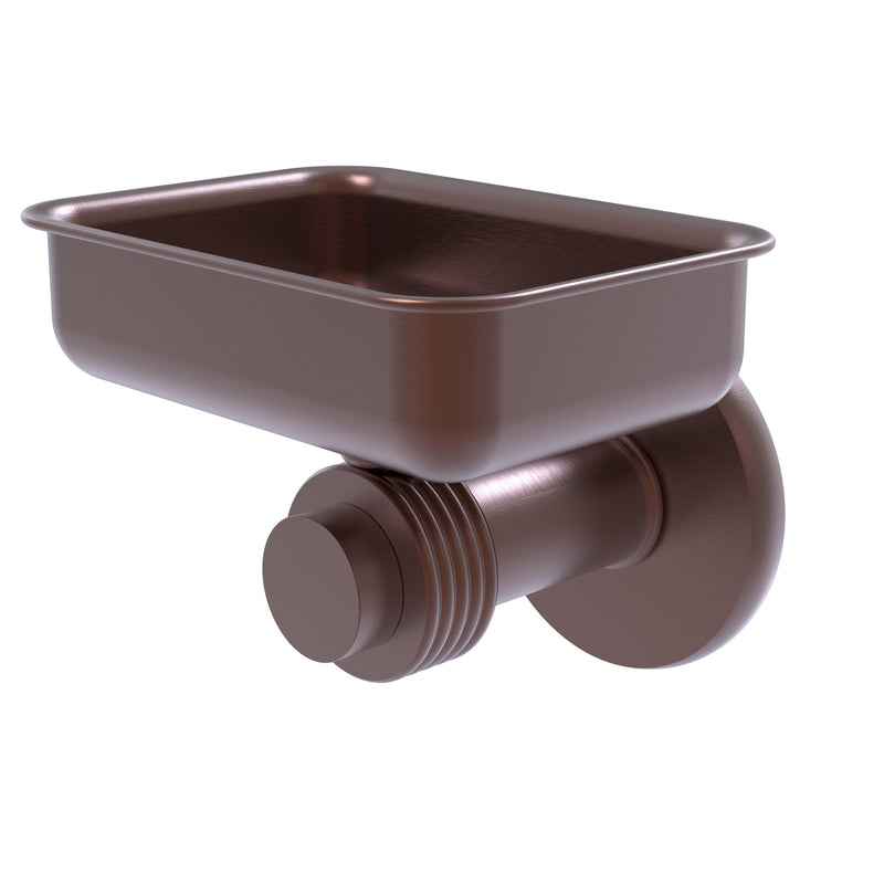 Allied Brass Mercury Collection Wall Mounted Soap Dish with Groovy Accents 932G-CA