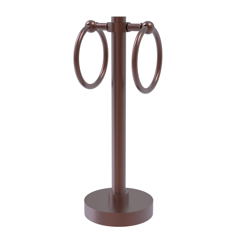 Allied Brass Vanity Top 2 Towel Ring Guest Towel Holder 953-CA