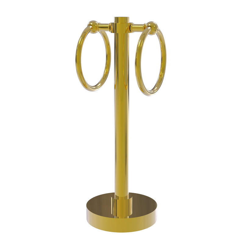 Allied Brass Vanity Top 2 Towel Ring Guest Towel Holder 953-PB