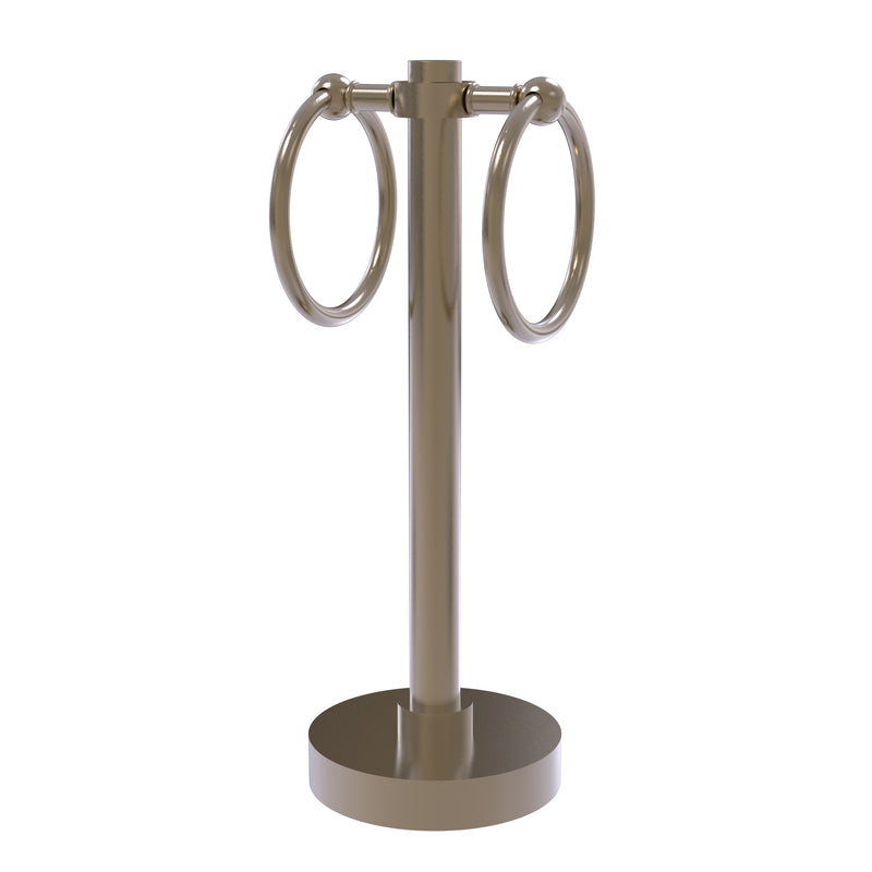 Allied Brass Vanity Top 2 Towel Ring Guest Towel Holder 953-PEW