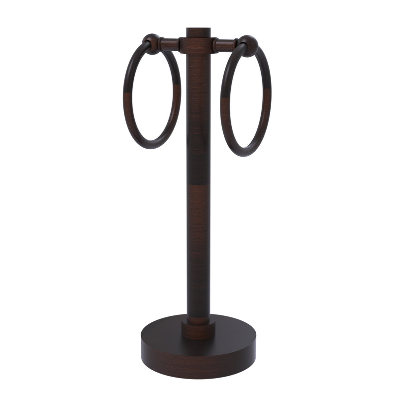 Allied Brass Vanity Top 2 Towel Ring Guest Towel Holder 953-VB