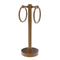 Allied Brass Vanity Top 2 Towel Ring Guest Towel Holder with Dotted Accents 953D-BBR