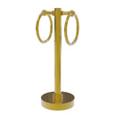 Allied Brass Vanity Top 2 Towel Ring Guest Towel Holder with Dotted Accents 953D-PB
