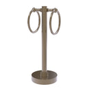 Allied Brass Vanity Top 2 Towel Ring Guest Towel Holder with Dotted Accents 953D-PEW