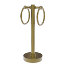 Allied Brass Vanity Top 2 Towel Ring Guest Towel Holder with Dotted Accents 953D-UNL