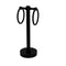 Allied Brass Vanity Top 2 Towel Ring Guest Towel Holder with Groovy Accents 953G-BKM