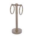 Allied Brass Vanity Top 2 Towel Ring Guest Towel Holder with Groovy Accents 953G-PEW