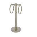 Allied Brass Vanity Top 2 Towel Ring Guest Towel Holder with Groovy Accents 953G-PNI