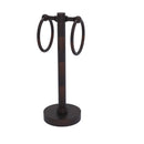 Allied Brass Vanity Top 2 Towel Ring Guest Towel Holder with Groovy Accents 953G-VB