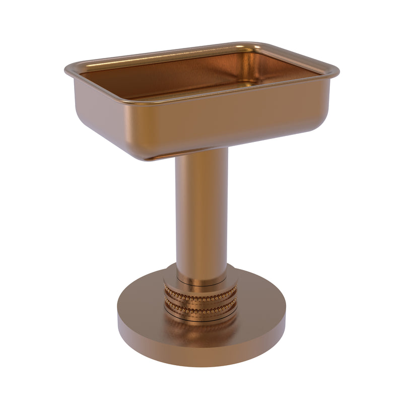 Allied Brass Vanity Top Soap Dish with Dotted Accents 956D-BBR
