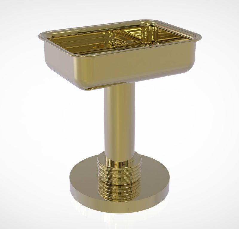 Allied Brass Vanity Top Soap Dish with Groovy Accents 956G-UNL