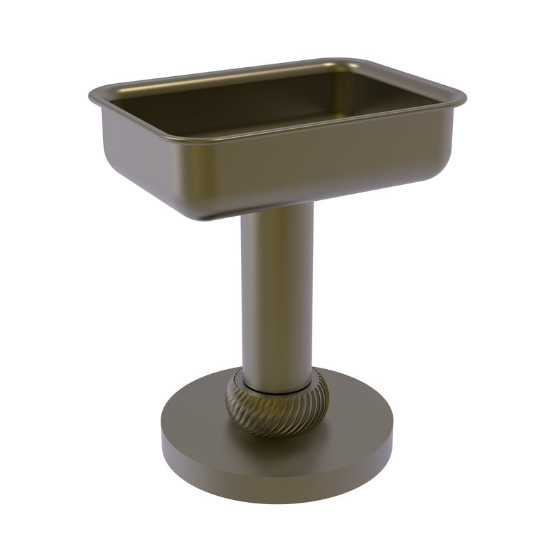 Allied Brass Vanity Top Soap Dish with Twisted Accents 956T-ABR