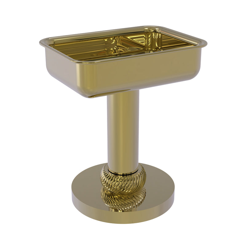 Allied Brass Vanity Top Soap Dish with Twisted Accents 956T-UNL