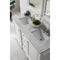 James Martin De Soto 60" Double Vanity Bright White with 3 cm Carrara Marble Top 825-V60D-BW-3CAR