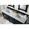 James Martin Brittany 72" Black Onyx Double Vanity with 3 cm Arctic Fall Solid Surface Top 650-V72-BKO-3AF