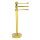 Allied Brass Vanity Top 3 Swing Arm Guest Towel Holder with Groovy Accents 973G-PB